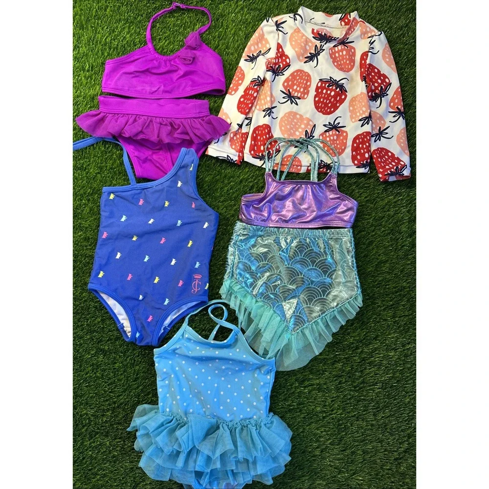 Lot Of 14‎ Girls Swimsuits 12m-2T Bathing Suits Bikinis Swim Shirts
